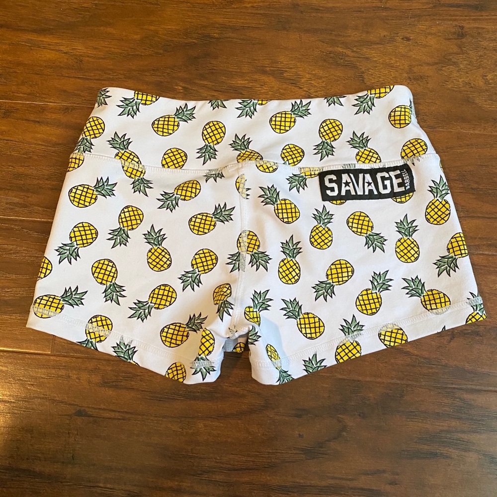 Savage Barbell pineapple shorts